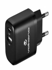 VOLKANO ON THE GO USB PLUS TYPE-C WALL CHARGER