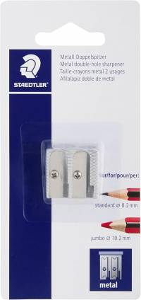 SHARPENER STAEDLER DOUBLE HOLE METAL CARDED