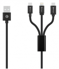 AMPLIFY ON THE GO 3-IN-1 CHARGING CABLE 1M