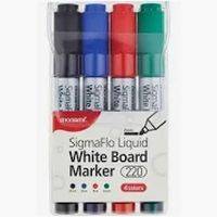 WHITEBOARD MARKERS MONAMI SIGMAFLO WALLET 4