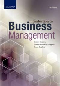 INTRODUCTION TO BUSINESS MANAGEMENT