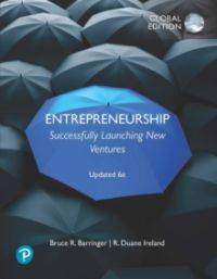 ENTREPRENEURSHIP SUCCESSFULLY LAUNCHING NEW VENTURES, GLOBAL EDITION