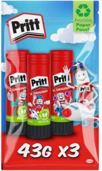 PRITT STICK VALUE PACK OF 3 43G