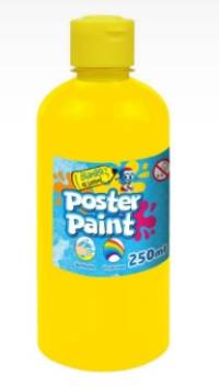 POSTER PAINT WASHABLE 250 ML YELLOW