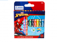 Spiderman 12 Wax Crayons Multi