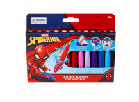 Spiderman 12 Plastic Crayons Twin tip Triangular Multi