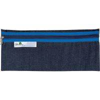 PENCIL BAG 4KIDS SCHOOL DENIM 33CM BLUE