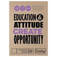 BOOK EXERCISE CROXLEY A4 72PG UNRULED