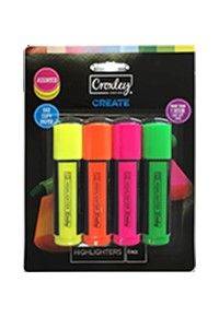 HIGHLIGHTER CROXLEY CARDED 4 ASSORTED
