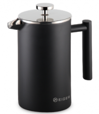 EIGER COFFEE PRESS TOSCA SERIES DOUBLE WALL MATT BLACK 800ML