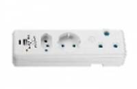 SWITCHED BASICS 3 PIN ADAPTOR-1X16A,1X10A,1X5A EURO+5V, 2.4ATYPE C+TYPE A