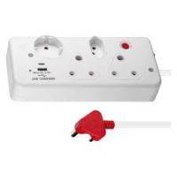 SOCKET SWITCHED4WAY WITH 1 TYPE C + USB 2.4A SOCKET SURGE PROTECTED