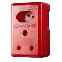 SWITCHED 4 WAY SURGE PROTECTED MULTIPLUG 0.5M PINK